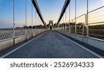 Clifton suspension bridge over Avon Gorge at dusk. Bristol, UK