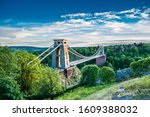 Clifton Suspension Bridge which spans the Avon gorge with the river Avon below, Bristol, England. UK.