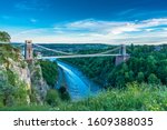 Clifton Suspension Bridge which spans the Avon gorge with the river Avon below, Bristol, England. UK.