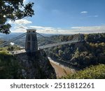 Cliftonville suspension Bridge, Bristol. View from the observatory.