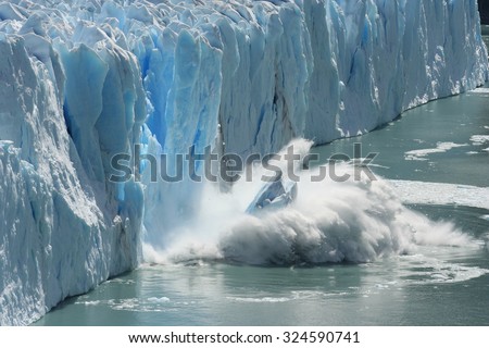 Climate Change - Antarctic Melting Glacier in a Global Warming Environment