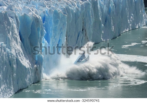 Climate Change - Antarctic Melting Glacier in\
a Global Warming\
Environment