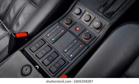Climate controls inside of a car