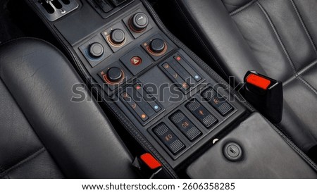 Climate controls inside of a car