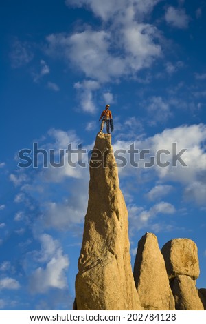 Similar – Image, Stock Photo Hikers on the summit.