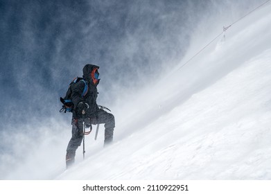 climber goes to the mountains winter climb - Powered by Shutterstock