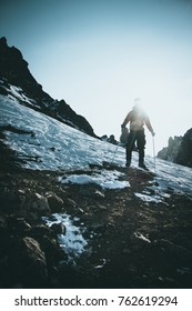 Climber in mountains