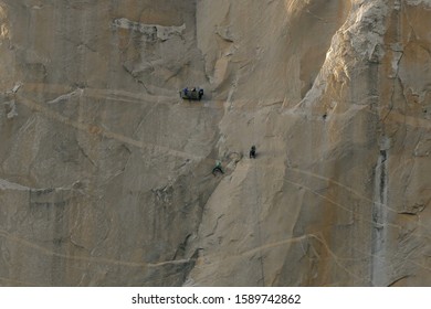 Climber On El Capitan Yosemite National Park