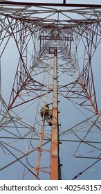 Climber On The Self Support Cell Tower