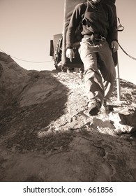 Climbers At Hueco Tanks