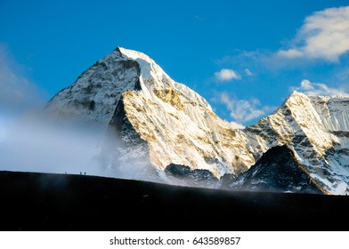 Climbers Leaving Base Camp In The Himalaya