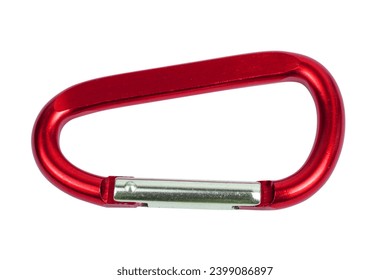 Climbing carabiner clip on isolated white background - Powered by Shutterstock