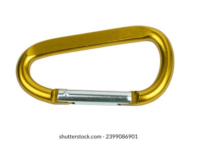 Climbing carabiner clip on isolated white background - Powered by Shutterstock