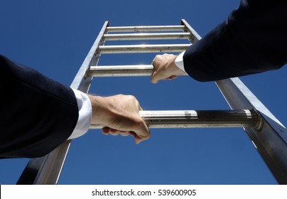 Climbing The Corporate Ladder Business Concept