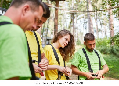 In The Climbing Forest, Beginners Receive Training In A Climbing Course