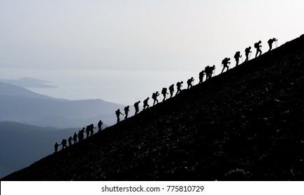 climbing, hiking and sporting activities in high mountains - Shutterstock ID 775810729