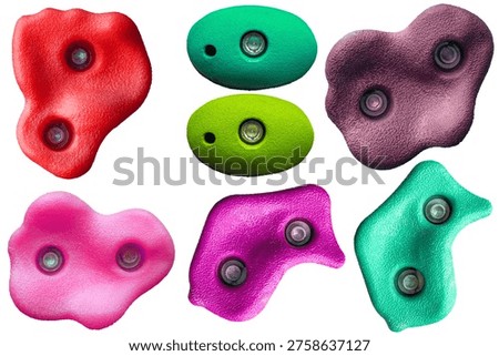 climbing holds set. vector file. isolated. transparent