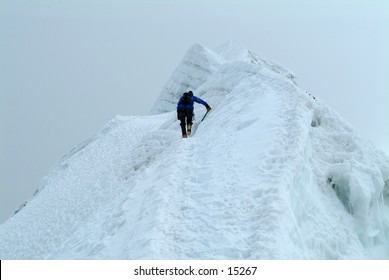 Climbing Imja Tse In Nepal Himalaya