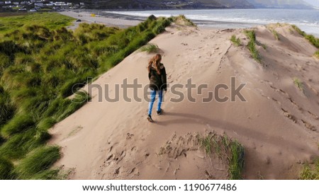 Similar – Image, Stock Photo Ireland, the green island. Beach of Bray in the early morning