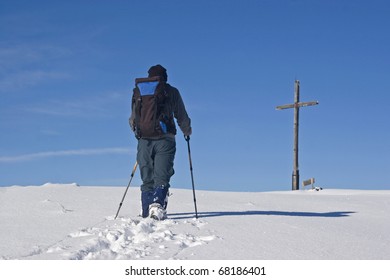 Climbing to the peak