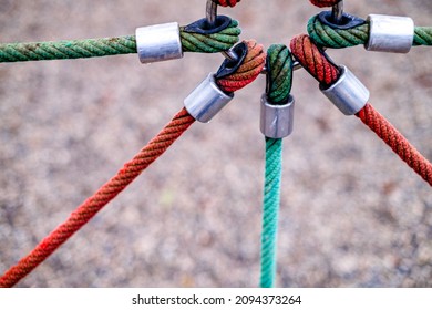 Climbing Rope At A Playground - Photo