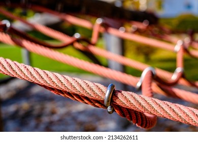 Climbing Rope At A Playground - Photo