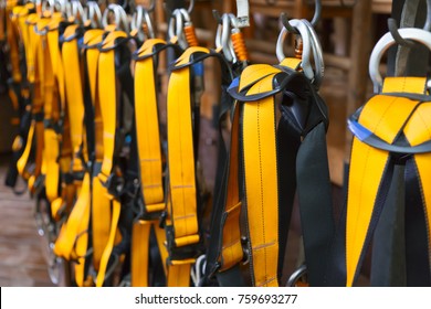 Climbing Safety Belt. Mountaineering equipment - Shutterstock ID 759693277
