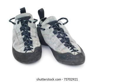 Climbing Shoes Isolated On White