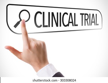 Clinical Trial Written In Search Bar