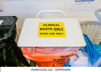 Clinical Waste Bin In A Hospital