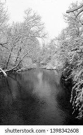 Clinton River After A Blizzard