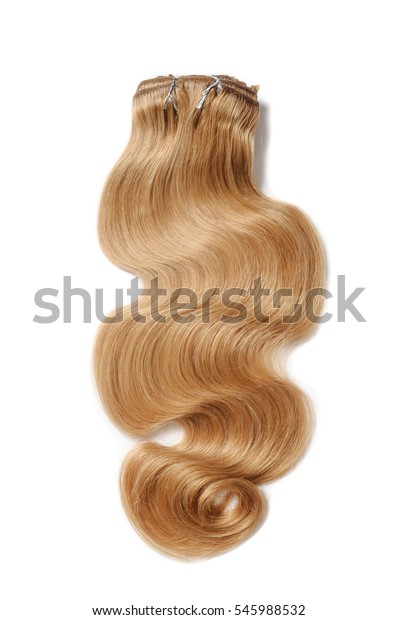 Clip Body Wave Strawberry Blonde Human Stock Photo Edit Now