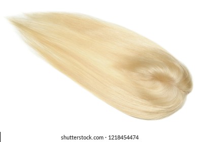 Clip In Long Bleached Blonde Natural Straight Human Hair Weaves Toupee Wigs