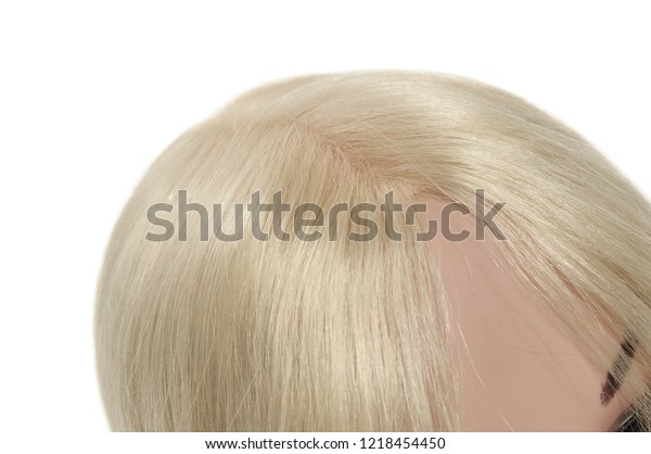 Clip Long Bleached Blonde Natural Straight Stock Photo Edit Now