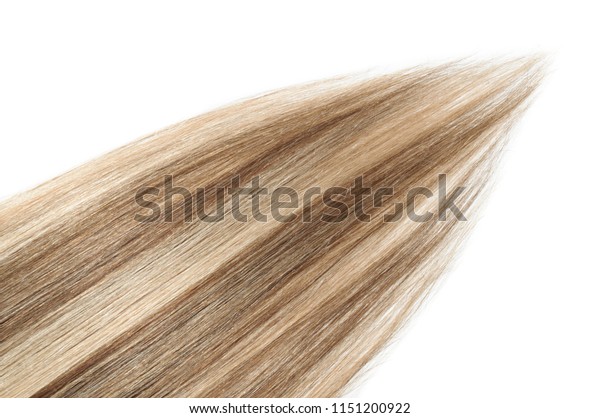 Clip Straight Brown Mixed Bleached Blonde Stock Photo Edit Now
