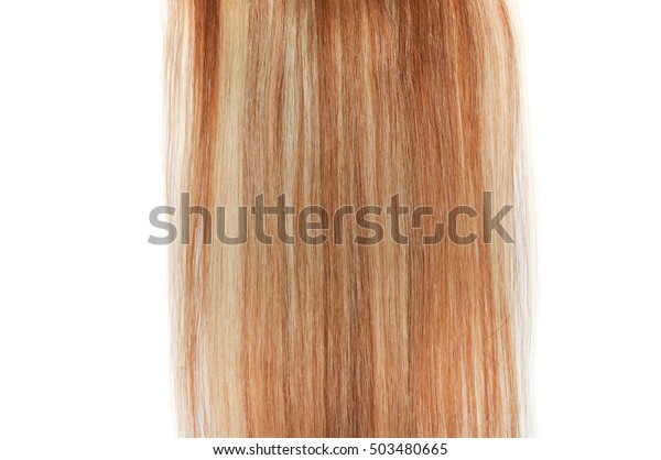 Clip Straight Dark Brown Mix Blonde Stock Image Download Now