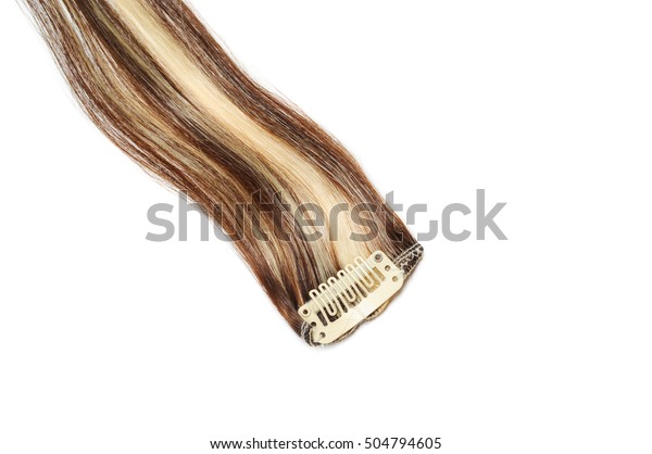 Clip Straight Dark Brown Mix Blonde Backgrounds Textures