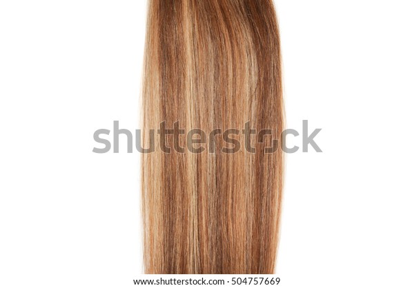 Clip Straight Medium Brown Hair Mix Stock Photo Edit Now 504757669