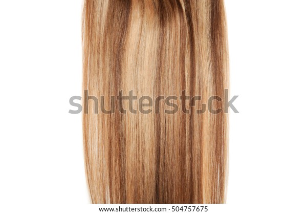 Clip Straight Medium Brown Hair Mix Stock Photo Edit Now 504757675