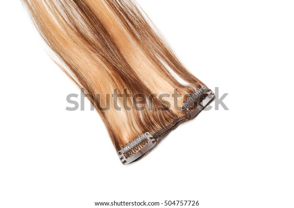 Clip Straight Medium Brown Hair Mix Stock Photo Edit Now