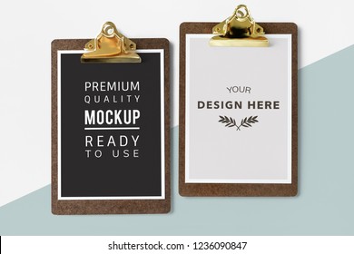 Clipboard With A Document Mockup