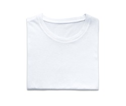 Folded t-shirt on a white background. BlackT-Shirt Mock-up. Beauty ...