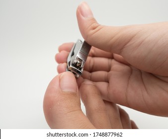 Clipping Toenails With A Nail Clipper