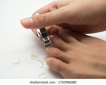 Clipping Toenails With A Nail Clipper