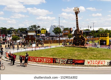 CLISSON, FRANCE - JUNE 20, 2019 Giant Guitar At The Entrance Of 