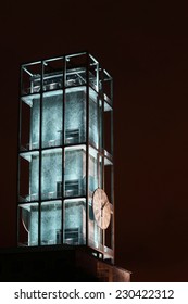 Clock Of Aarhus City Hall In Denmark