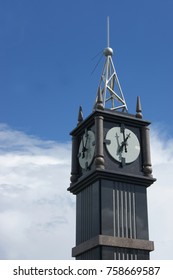 clock against the sky