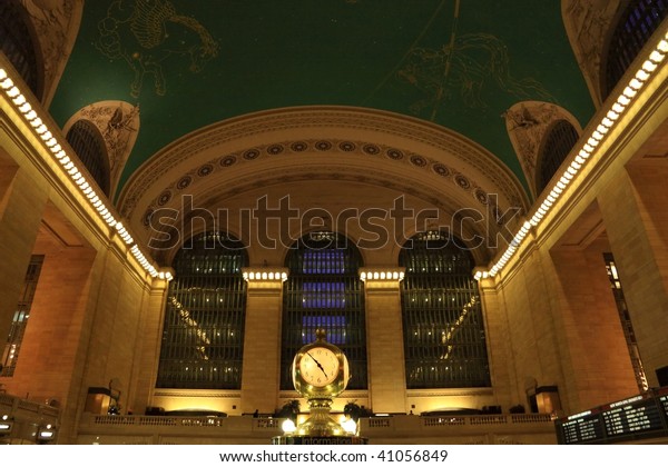 Clock Ceiling Constellations Great Hall Grand Stock Photo Edit