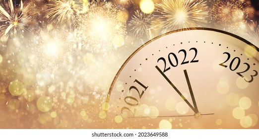 Clock Counting Last Moments New 2022 Stock Photo (Edit Now) 2023649588