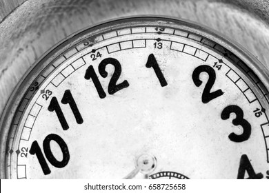 Clock dial, close-up